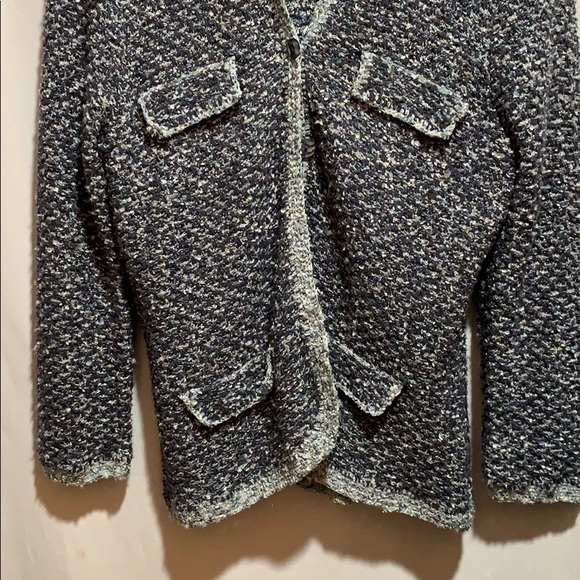 SIGRID OLSEN tweed cardigan SZ M/P gray - Picture 5 of 7